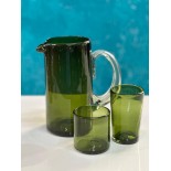 jarra recta 12x22cm solido olivo